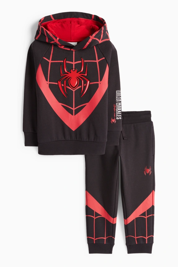 Spider-Man - set - hoodie and joggers - 2 piece red / black