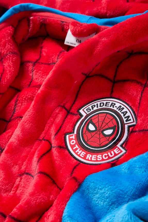 Spider-Man - hooded bathrobe red / blue