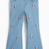 Minnie Mouse - flared jeans - shiny light blue