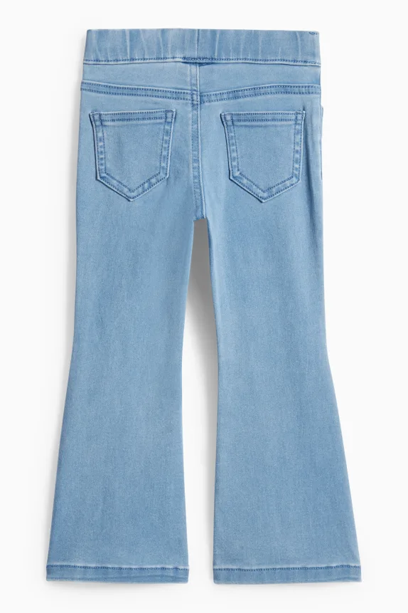 Minnie Mouse - flared jeans - shiny light blue