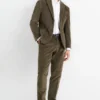 Corduroy mix & match trousers - regular fit - stretch dark green