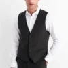 Waistcoat - regular fit - Flex - new wool blend black