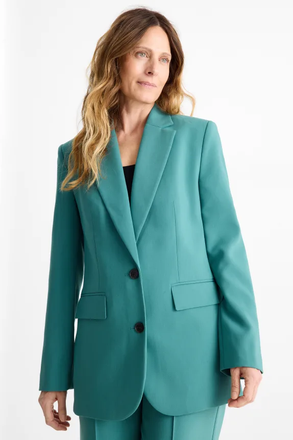 Long blazer - relaxed fit green