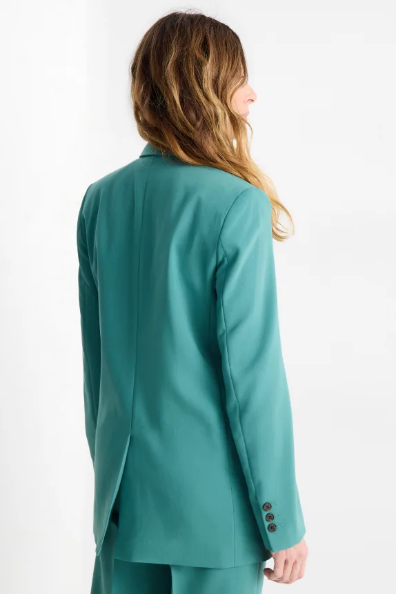 Long blazer - relaxed fit green