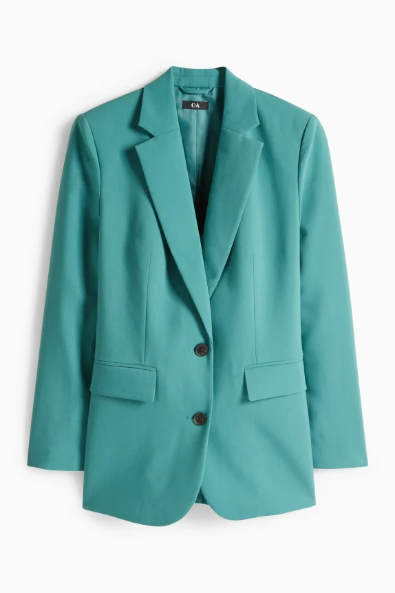 Long blazer - relaxed fit green