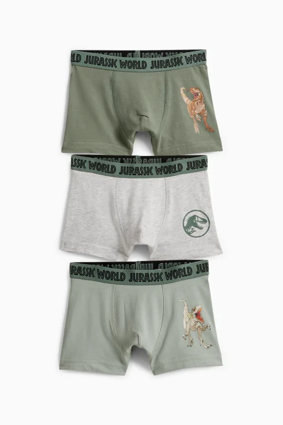 Multipack of 3 - Jurassic World - boxer shorts green