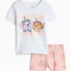 PAW Patrol - Skye and Everest - short pyjamas - 2 piece white / rose
