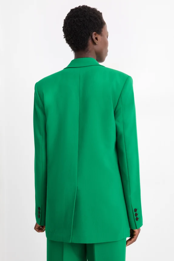Long blazer - relaxed fit green