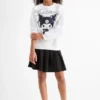 Kuromi - set - sweatshirt and skirt - 2 piece black / white