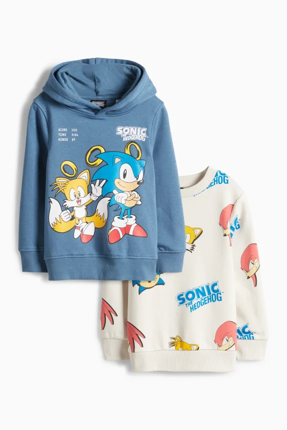 Multipack of 2 - Sonic - hoodie and sweatshirt blue / creme
