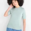 Knitted jumper - short sleeve mint green