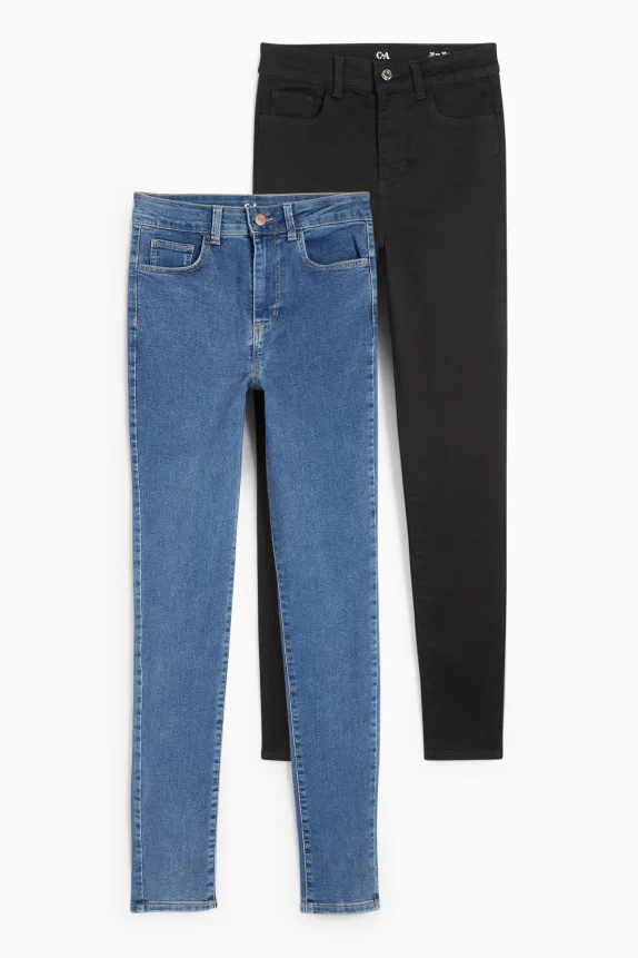 Multipack of 2 - jegging jeans - high waist blue denim 4 Multipack of 2 - jegging jeans - high waist blue denim