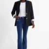 Bootcut jeans - mid-rise waist blue denim