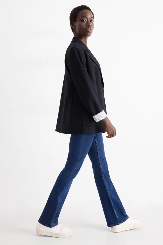 Bootcut jeans - mid-rise waist blue denim