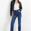 Straight jeans - high waist - LYCRAÂ® denim-dark blue