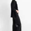 Wide leg jeans - high waist black