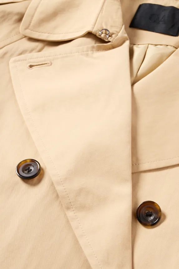 Cropped trench coat beige