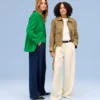 Jacket with belt beige