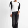 Straight jeans - low-rise waist denim-dark gray