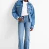 Bootcut jeans - low-rise waist denim-light blue