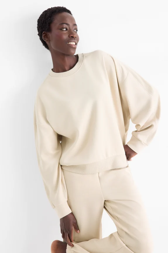 Active sweatshirt - yoga light beige