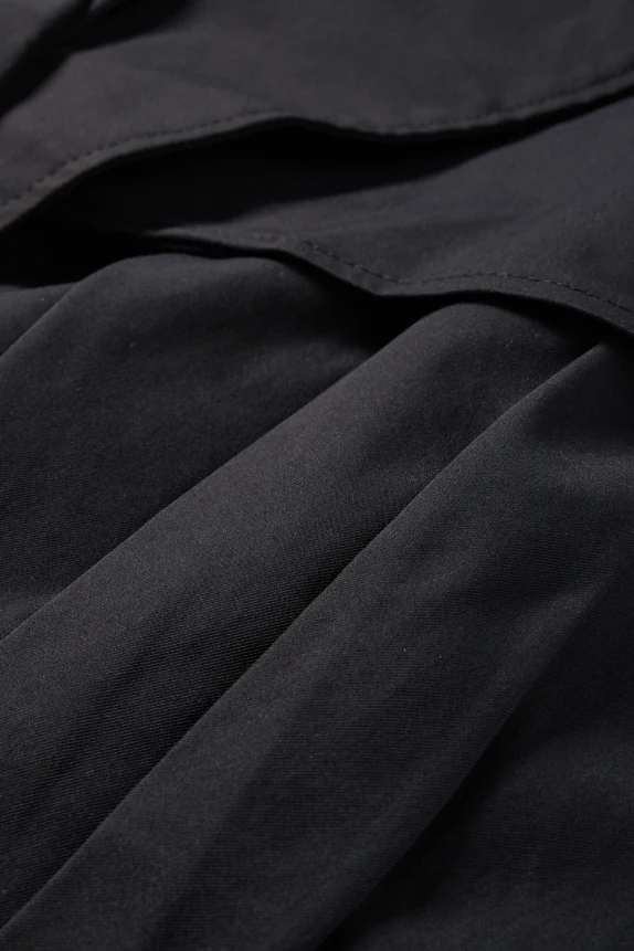 Cropped trench coat black