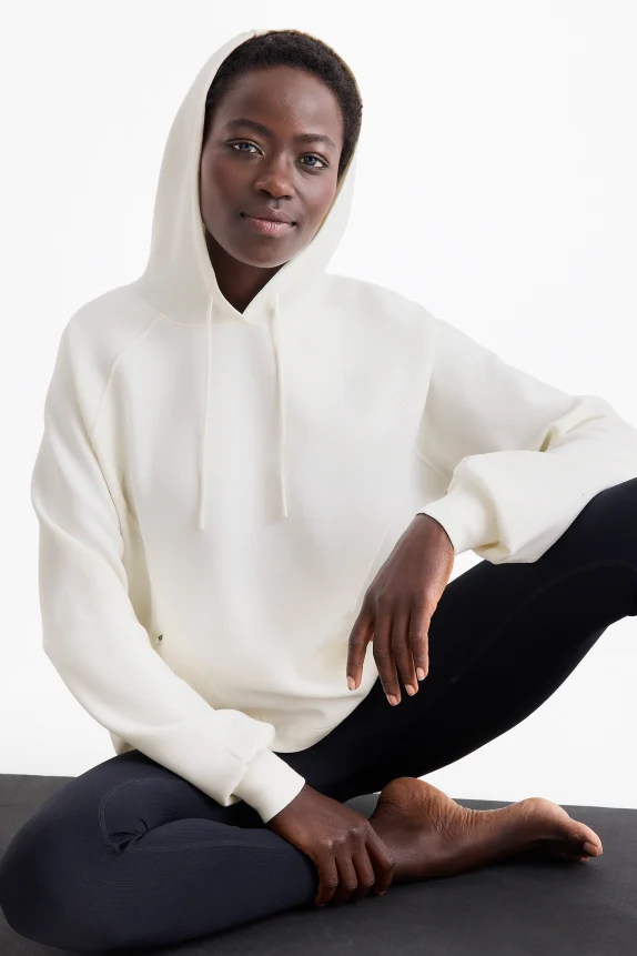 Sports hoodie - yoga cremewhite