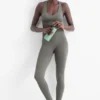 Technical leggings - seamless green