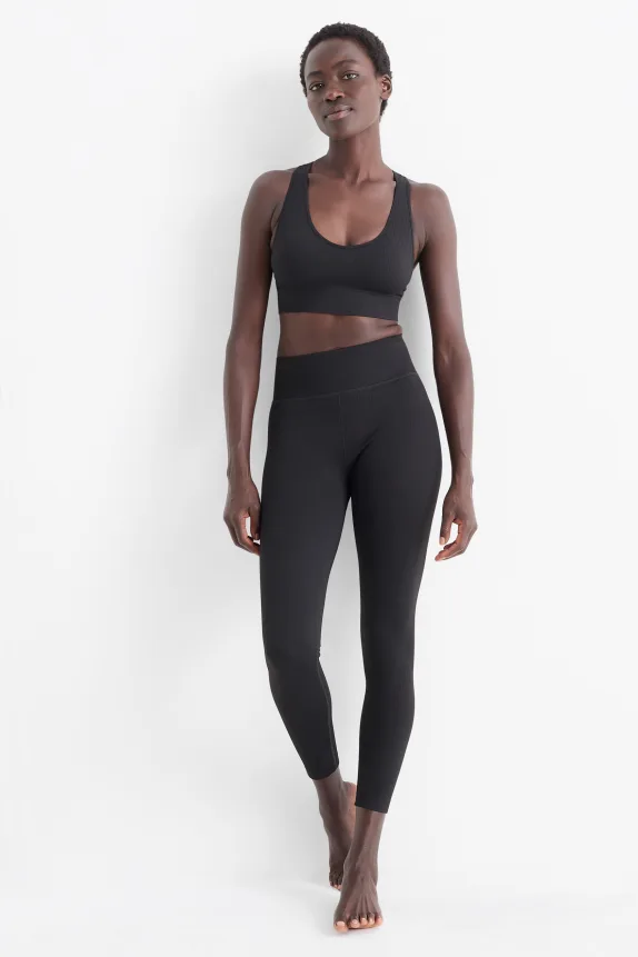 Technical leggings - seamless black