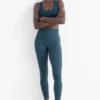 Technical leggings - seamless dark green