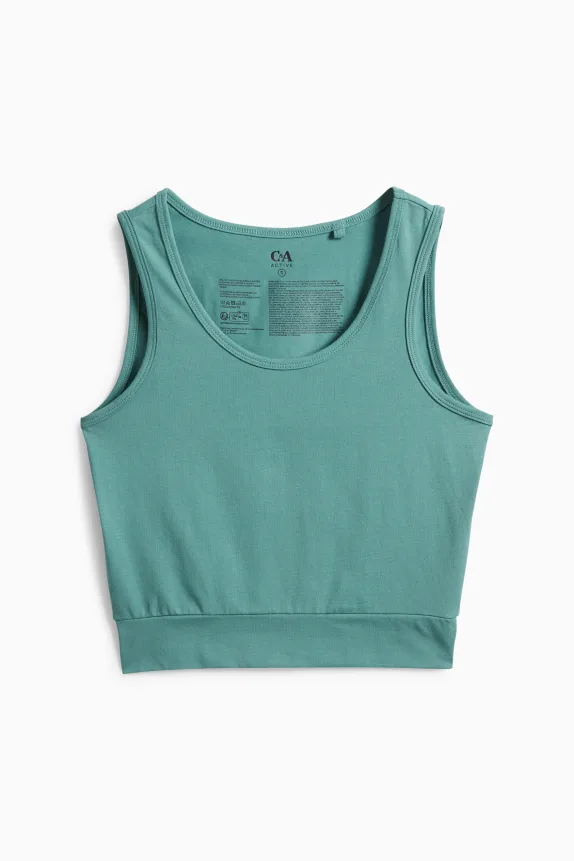 Active crop top light green