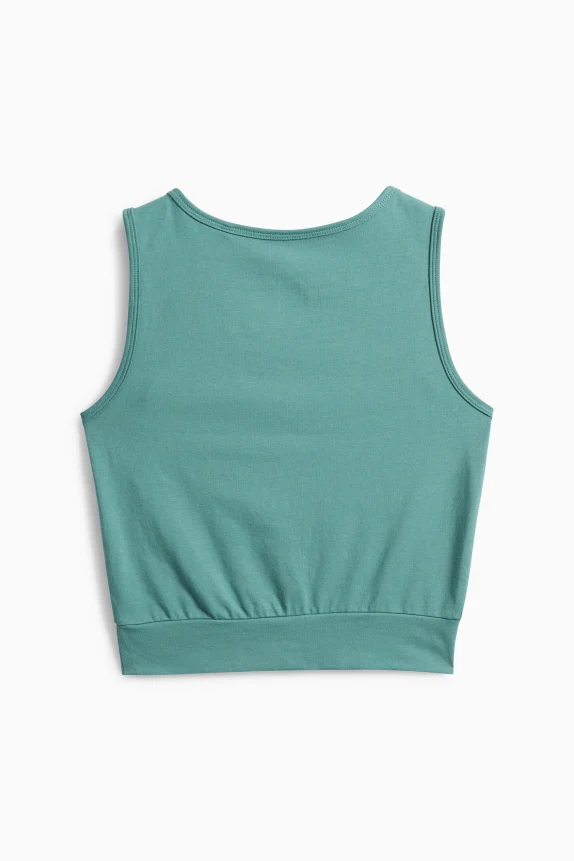 Active crop top light green