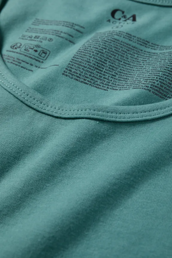 Active crop top light green