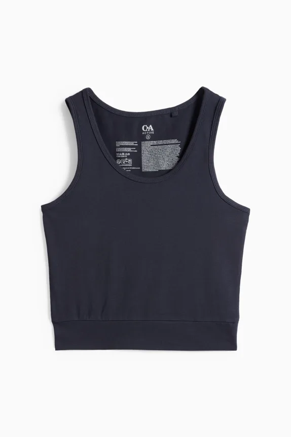 Active crop top dark blue