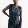 Technical top - 4 Way Stretch - patterned dark green / black