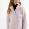 Jacket with hood - lined - water-repellent rose