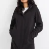 Softshell coat with hood - water-repellent - 4-way stretch black