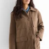 Knitted coat brown