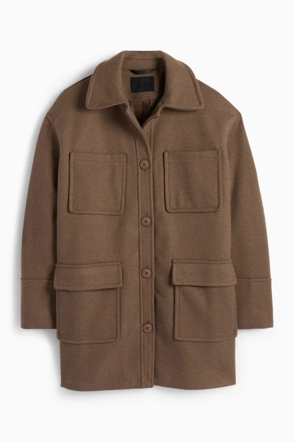 Knitted coat brown