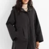 Parka with hood black