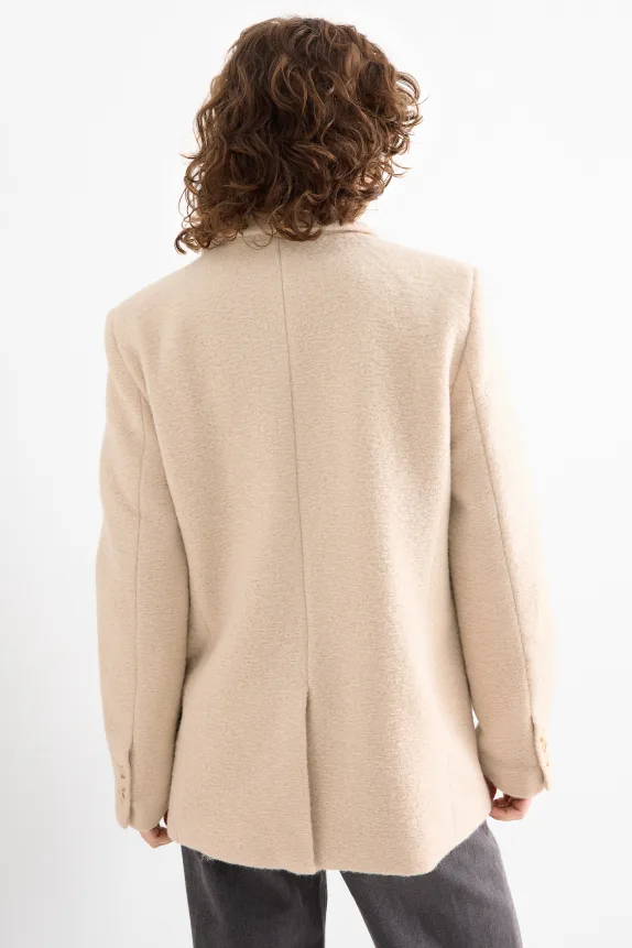 Long blazer - relaxed fit light beige