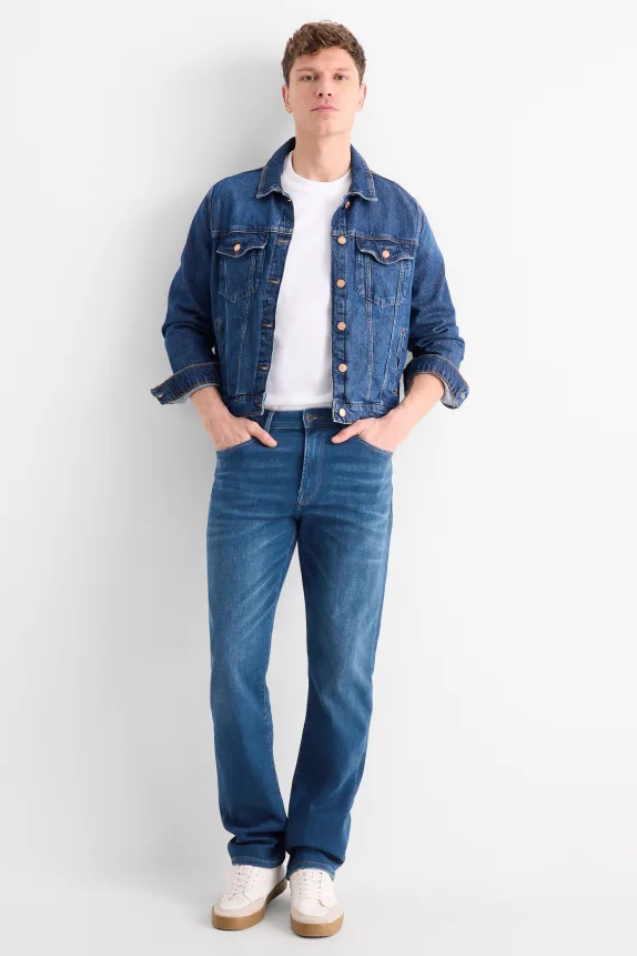 Straight jeans - Fex jog denim - LYCRA® blue denim