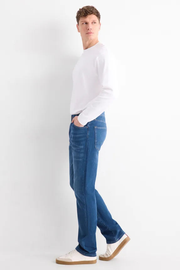 Straight jeans - Fex jog denim - LYCRA® blue denim