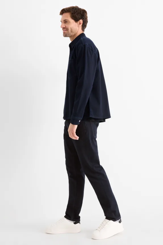 Slim tapered jeans denim-dark blue