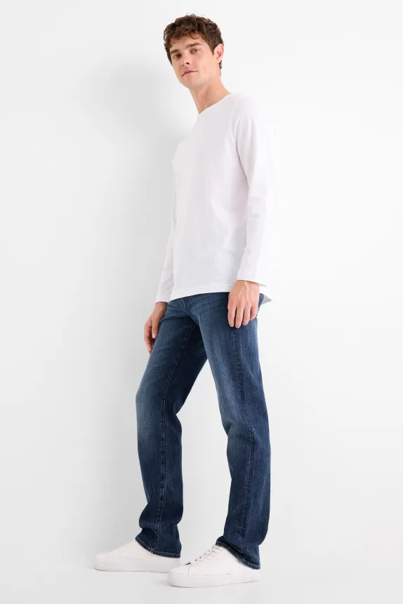 Straight jeans - LYCRA® blue denim