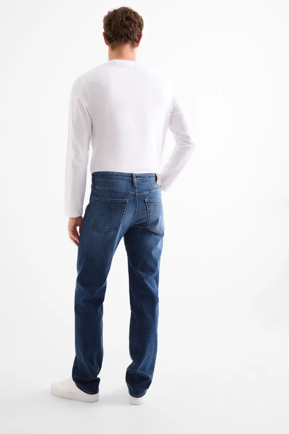 Straight jeans - LYCRA® blue denim