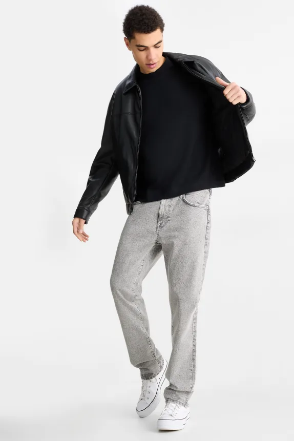 Straight jeans denim-light gray