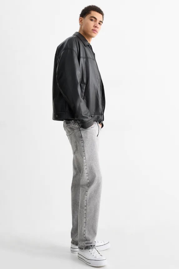 Straight jeans denim-light gray