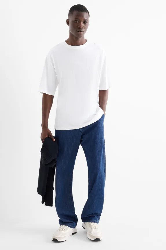 Relaxed jeans - chinos blue denim