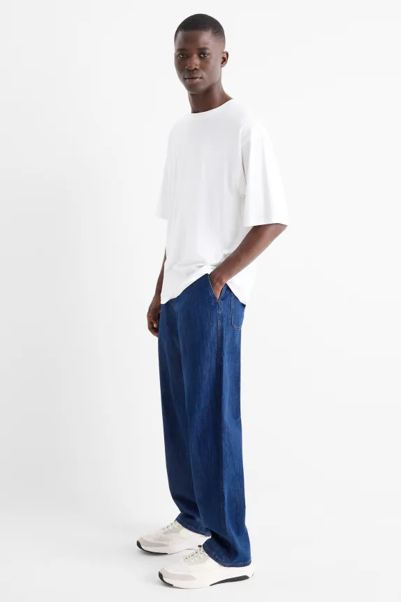 Relaxed jeans - chinos blue denim
